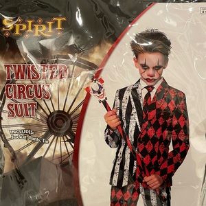 ❤️🖤 Kids Twisted Circus Suit by SPIRIT Halloween size 14-16.